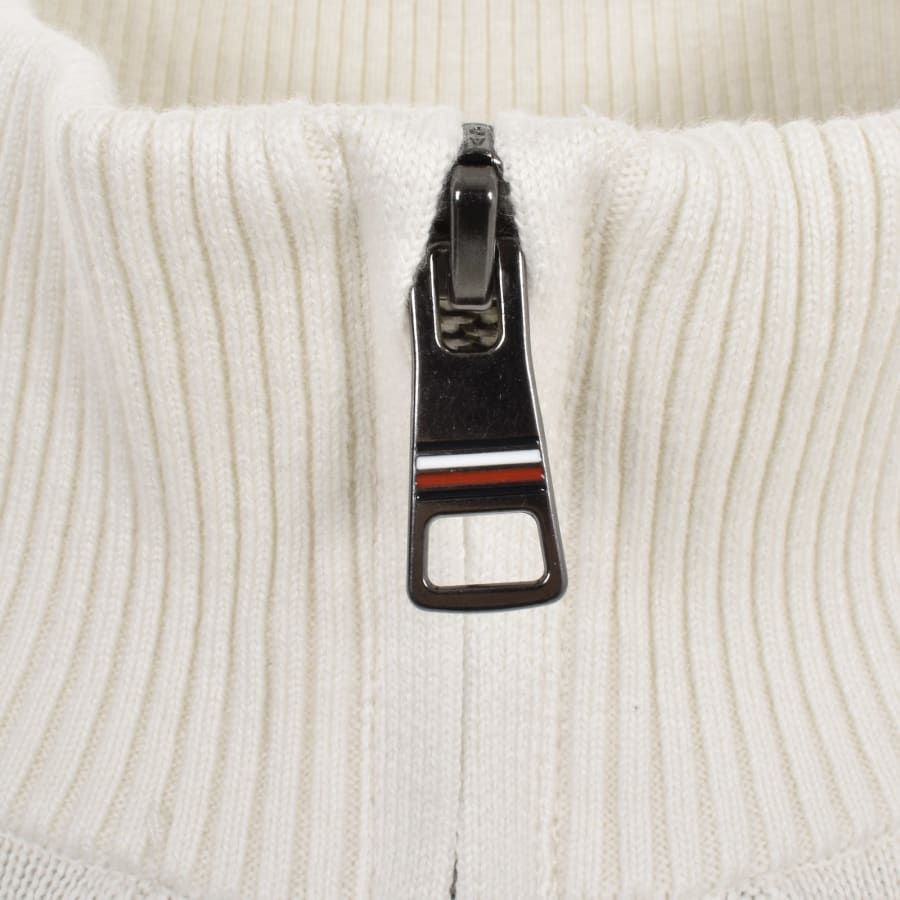 【即納！最大半額！】 Zip Quarter Hilfiger Tommy Cable Ivory Jumper Knit アニメ